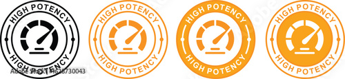 Vector Emblem of High Potency Supplement Label