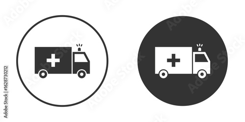 Ambulance icon for your web mobile application design. Modern flat.