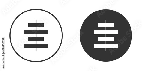Align center icon for your web mobile application design. Modern flat.