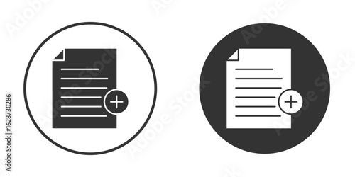 Add document icon for your web mobile application design. Modern flat.