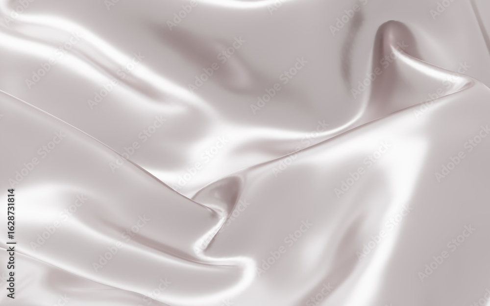 Obraz premium Silver silk background, 3d rendering.