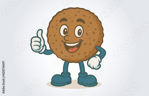 Arabic Food Falafel Mascot Cartoon Character Template