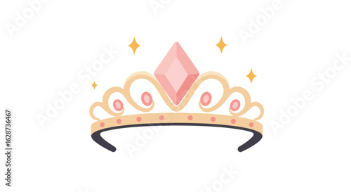 Elegant diamond tiara with topaz gemstone design for royal occasions
