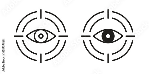 Trackability icon. Sign design in outline and flat style for web