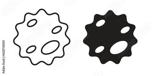 White blood cell icon. Sign design in outline and flat style for web