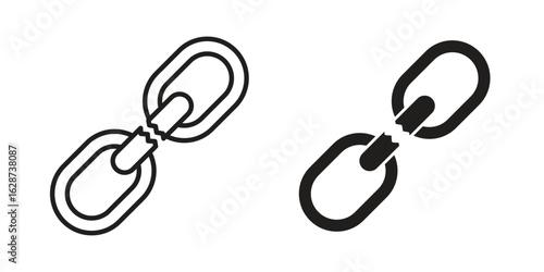 Weak icon. Sign design in outline and flat style for web