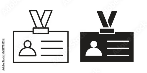 Visitor icon. Sign design in outline and flat style for web