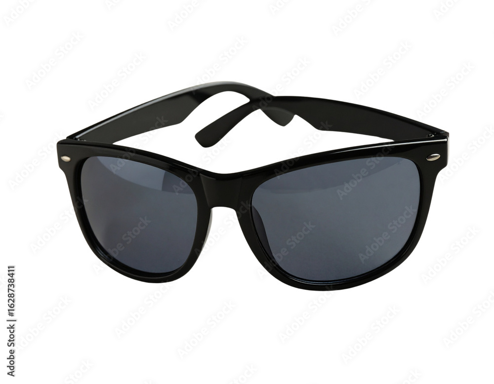 Fototapeta premium Stylish black sunglasses with dark lenses