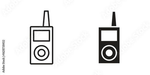 Transmitter icon. Sign design in outline and flat style for web