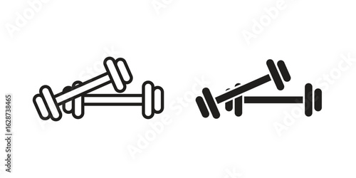 Training icon. Sign design in outline and flat style for web