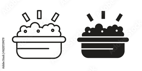 Risotto icon. Sign design in outline and flat style for web