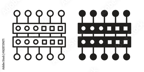 Proxy server icon. Sign design in outline and flat style for web
