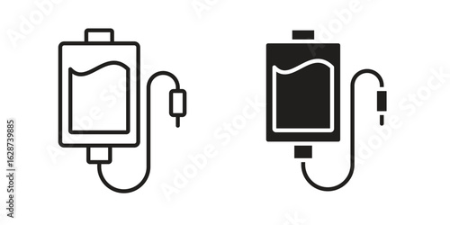 Perfusion icon. Sign design in outline and flat style for web