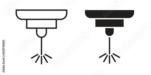 Laser machine icon. Sign design in outline and flat style for web