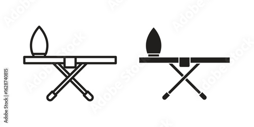Iron board icon. Sign design in outline and flat style for web