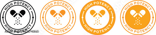 High Strength Formula Logo Icon Label Set