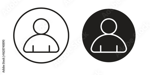 Individual icon. Sign design in outline and flat style for web