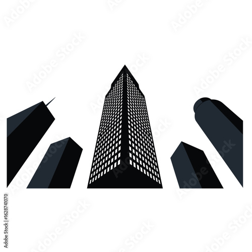 Tall buildings cityscape dark architecture
