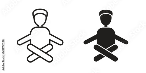 Guru icon. Sign design in outline and flat style for web