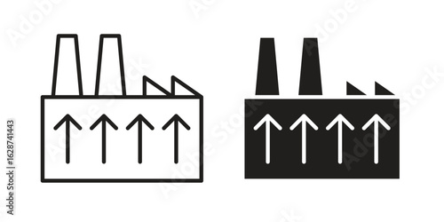 Geothermal Energy icon. Sign design in outline and flat style for web
