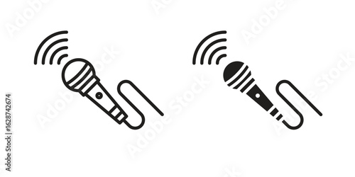 Concert icon. Sign design in outline and flat style for web