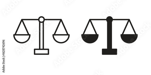 Compare icon. Sign design in outline and flat style for web