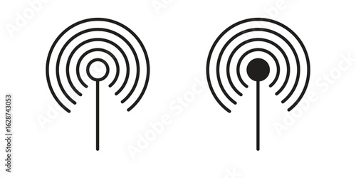 Cellular icon. Sign design in outline and flat style for web