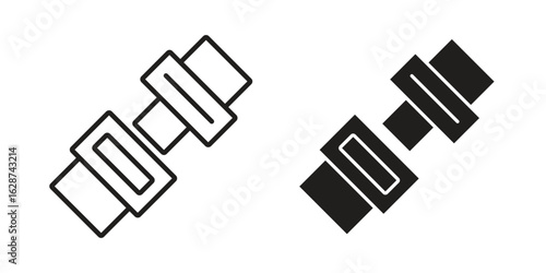 Car seat belt icon. Sign design in outline and flat style for web