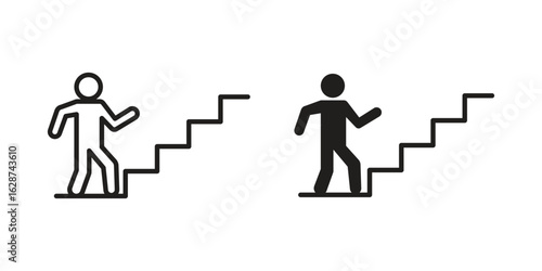 Beginner icon. Sign design in outline and flat style for web