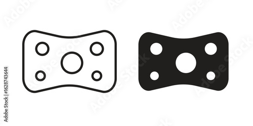 Bath sponge icon. Sign design in outline and flat style for web