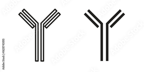 Antibody icon. Sign design in outline and flat style for web