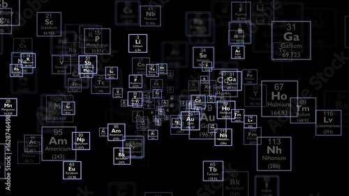 Periodic table background illustration, Periodic table of the Elements - Chemistry, Background of the chemical elements of the periodic table.