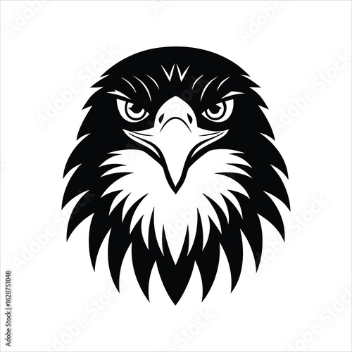 Vector Icon of Eagle Head in Lining Draw Style