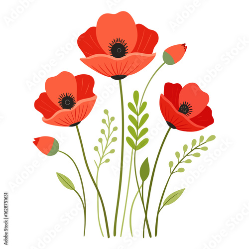 Vector illustration of flowers