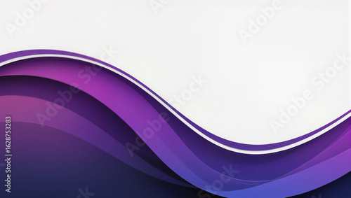 Vibrant waves of purple flow gracefully across a minimalist backdrop