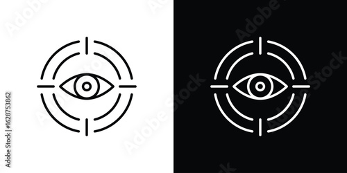 Trackability icon for app. Thin line signs.