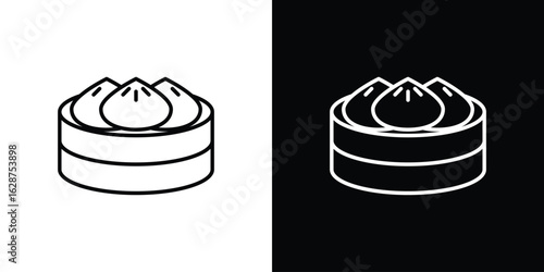 Xiao long bao icon for app. Thin line signs.