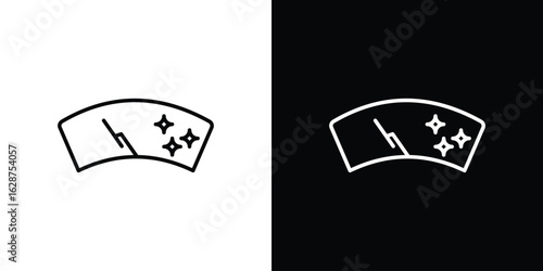 Windscreen icon for app. Thin line signs.