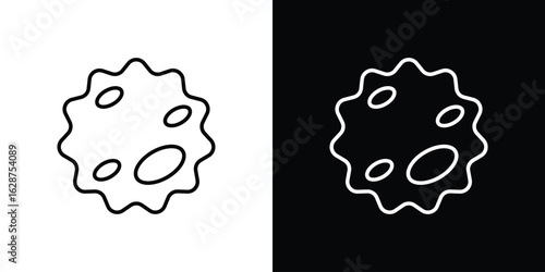 White blood cell icon for app. Thin line signs.