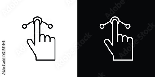 Usability icon for app. Thin line signs.