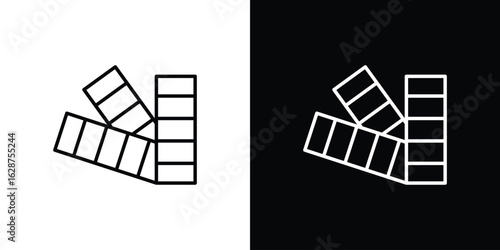 Swatches icon for app. Thin line signs.