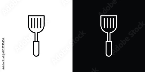 Spatula icon for app. Thin line signs.