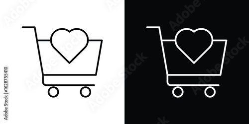 Solidarity purchase icon for app. Thin line signs.