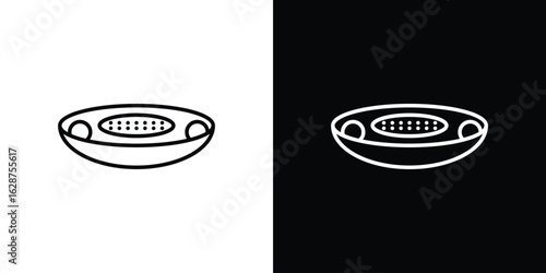 Sea cucumber icon for app. Thin line signs.