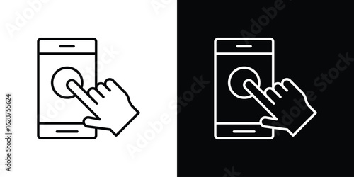 Self service icon for app. Thin line signs.