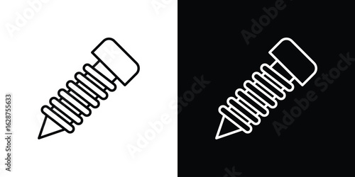 Screw icon for app. Thin line signs.