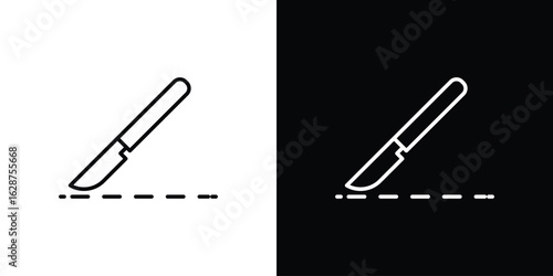 Scalpel icon for app. Thin line signs.