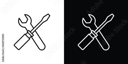Repair tools icon for app. Thin line signs.