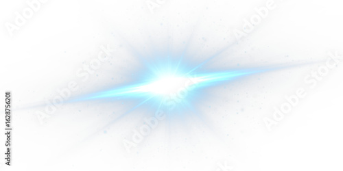 Flash and light collide in a starlight beam with glowing blue lens effect. Shine and sparkling energy burst into a magical galaxy of shimmer and fantasy.