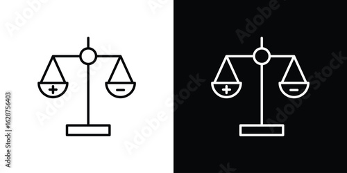 Moral icon for app. Thin line signs.